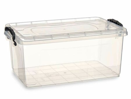 Storage Box with Lid Transparent Plastic 13,7 L 27,5 x 18 x 42,5 cm (12 Units) For Cheap