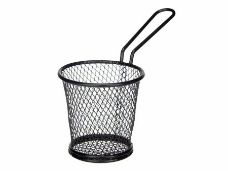 Basket for Presenting Aperitifs Black Metal 16 x 11,5 x 8 cm (12 Units) For Sale