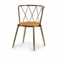 Chair Metal Rhombus Golden Mustard 50,5 x 73 x 51 cm (2 Units) Online