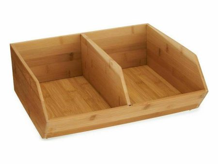 Stackable Organising Box Bamboo 34,5 x 13 x 31 cm (6 Units) Fashion