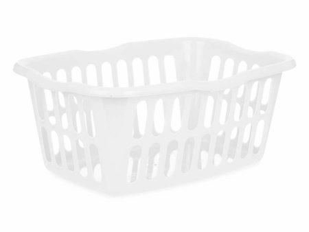 Basket White polypropylene 50 L 58 x 24 x 42 cm (12 Units) Hot on Sale