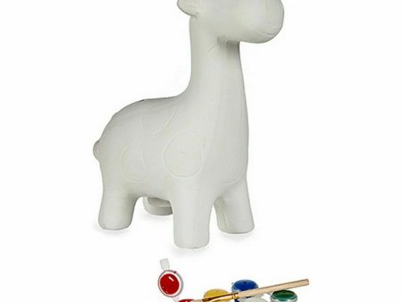 Paint Your Own Money Box Giraffe Ceramic 6,8 x 16,2 x 13,2 cm (12 Units) For Cheap