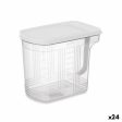 Fridge Organiser Grey Transparent Plastic 2,5 L 20,5 x 17 x 13 cm (24 Units) on Sale