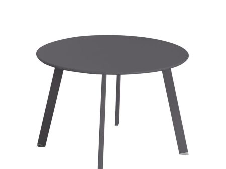 Side table Marzia 60 x 60 x 42 cm Steel Graphite Online Sale