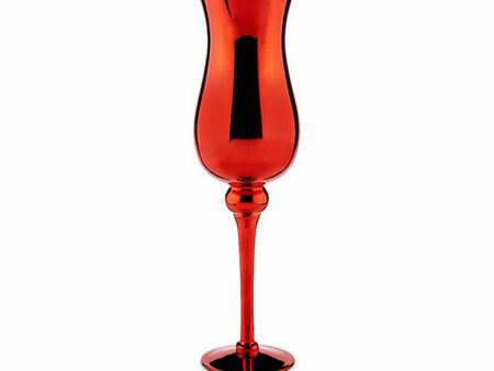 Candleholder Crystal Red 13,5 x 4,5 x 13,5 cm (6 Units) For Cheap