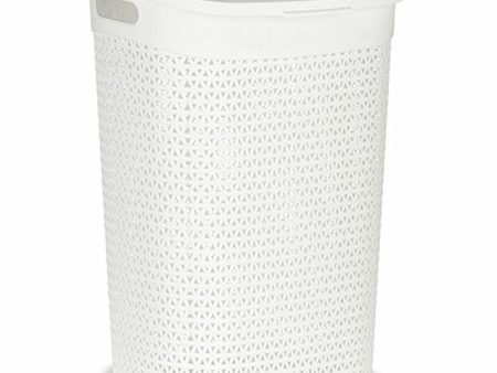 Laundry Basket White Plastic 60 L 43,5 x 57,5 x 34 cm (6 Units) Online Sale