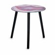 Side table Marble Black Pink Crystal 40 x 41,5 x 40 cm (4 Units) Discount