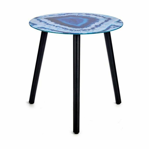 Side table Marble Blue Black Crystal 40 x 41,5 x 40 cm (4 Units) Online now