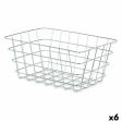 Multi-purpose basket Silver Metal 31 x 14 x 21 cm Rectangular (6 Units) Supply