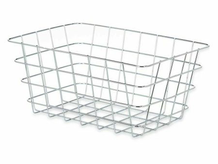 Multi-purpose basket Silver Metal 31 x 14 x 21 cm Rectangular (6 Units) Supply