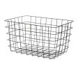 Multi-purpose basket Black Metal 38,5 x 20,5 x 28 cm Rectangular (6 Units) For Discount