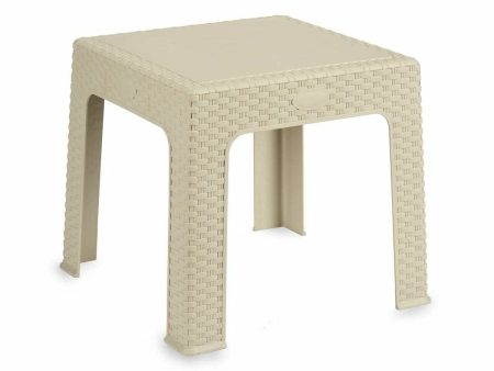 Child s Table Rattan Cream Plastic 47 x 42,5 x 47 cm (4 Units) For Cheap