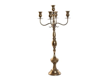 Candle Holder Home ESPRIT Golden Metal 38,5 X 38,5 X 80 cm on Sale