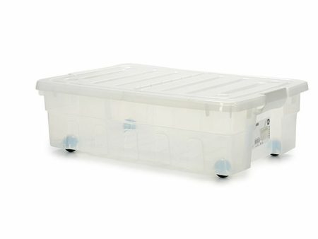 Storage Box with Wheels 30 L 40 x 18 x 59,5 cm (14 Units) Online Sale