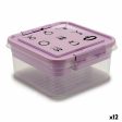 Jewelry box Purple Transparent Plastic 24,5 x 11,5 x 26 cm (12 Units) For Discount