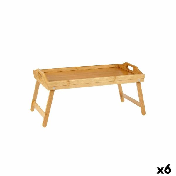 Tray Brown Bamboo 50 x 30 x 21 cm (6 Units) For Sale