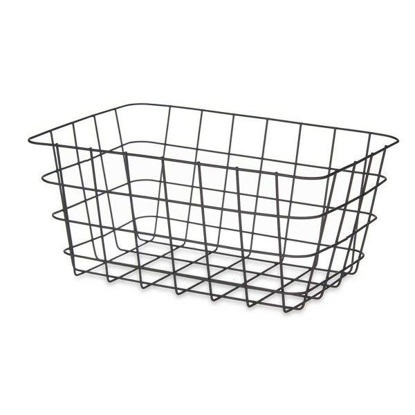 Multi-purpose basket Black Metal 30,3 x 14 x 22,5 cm Rectangular (6 Units) Online now