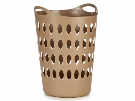 Laundry Basket Beige Plastic 50 L 44 x 56 x 41 cm (12 Units) on Sale