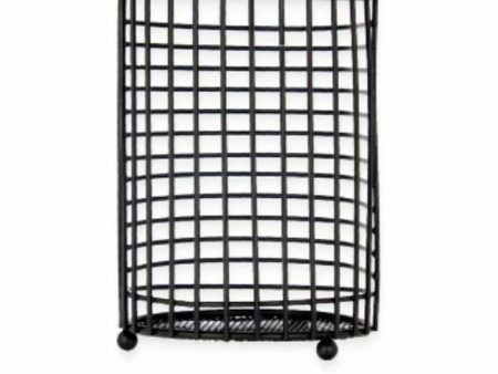 Pot for Kitchen Utensils Black Metal 11,3 x 16 x 11,3 cm (6 Units) Hot on Sale