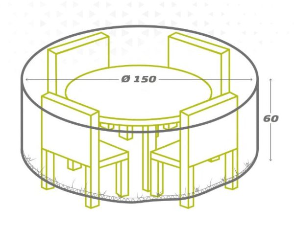 Protective Case Aktive Ø 150 cm Tables 150 x 60 x 150 cm (6 Units) For Cheap