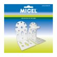 Awning bracket Micel TLD08 White 6,5 x 8,6 x 10,8 cm Shaft 2 Pieces Hot on Sale