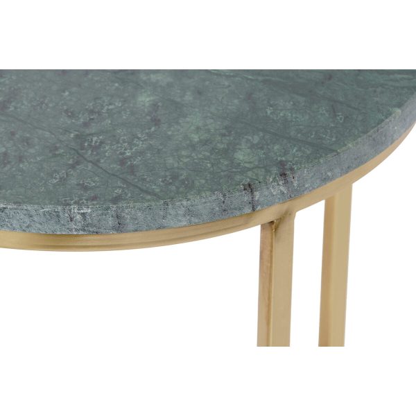 Set of 2 tables DKD Home Decor Green Golden 46 x 46 x 58 cm For Discount