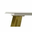 Console DKD Home Decor White Golden Metal Ceramic 60 x 60 x 48 cm Online Hot Sale