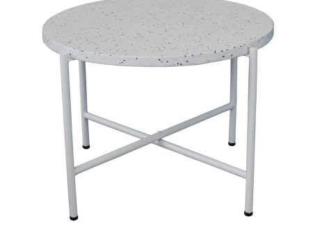 Side table Terrazzo White 60 x 60 x 45 cm For Cheap