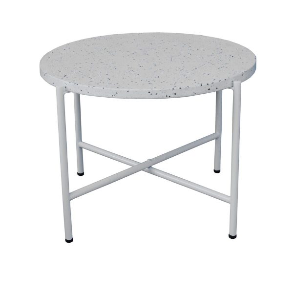 Side table Terrazzo White 60 x 60 x 45 cm For Cheap