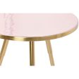 Set of 2 tables Home ESPRIT Pink Golden 41 x 41 x 51 cm Online Hot Sale