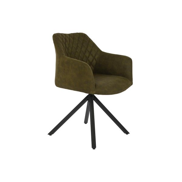 Chair DKD Home Decor Black Green 55 x 58 x 83 cm For Discount