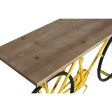 Console Home ESPRIT Yellow Black Wood Metal 160 x 40 x 88 cm Supply