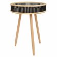 Set of 3 tables Alexandra House Living Black Wood Bamboo Supply