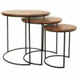 Set of 3 tables Alexandra House Living Natural Iron Mango wood 53 x 54 x 53 cm Discount