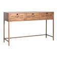 Console Home ESPRIT Golden Metal 125,5 x 37 x 77 cm For Cheap