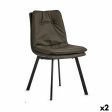 Armchair Buttons Black Grey Steel 62 x 85 x 47 cm (2 Units) Discount