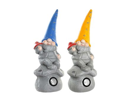 Decorative Figure DKD Home Decor Gnome Aluminium 20 x 20 x 50 cm Magnesium (2 Units) Fashion