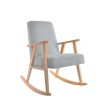 Rocking Chair DKD Home Decor Sky blue Natural Wood Beech MDF Wood 81 x 58 x 90 cm Supply