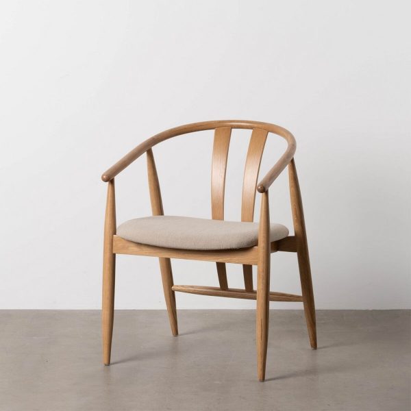 Dining Chair Beige Natural 56,5 x 57 x 76,5 cm Online Sale