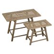 Side table Natural Bamboo 60 x 32 x 41 cm 42 x 21,5 x 32 cm 2 Pieces (2 Units) on Sale