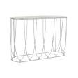 Console DKD Home Decor Silver Metal White Marble 115 x 35 x 78 cm Discount