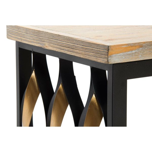 Set of 2 tables Home ESPRIT Wood Metal 64 x 34 x 65 cm Cheap