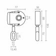 Mechanism for roll-out awning Micel TLD05 White 7,7 x 3,5 x 13,5 cm Manual 1:7 Fashion