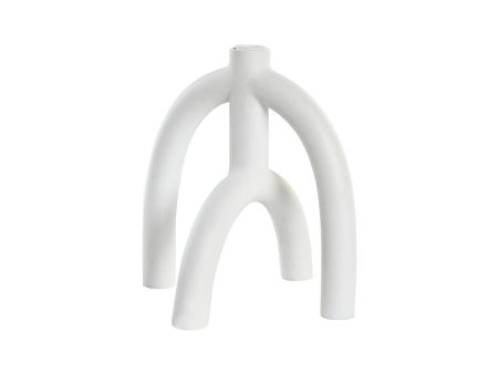 Candle Holder DKD Home Decor Scandi 21,5 x 21,5 x 23 cm White Resin For Discount