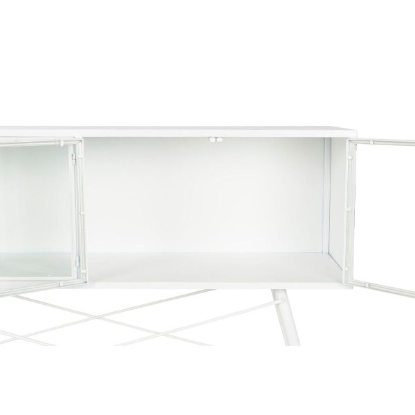 Console DKD Home Decor White Metal Crystal 120 x 35 x 80 cm Fashion