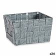 Basket Braiding Grey Cloth (15 x 10,5 x 20 cm) (24 Units) For Cheap