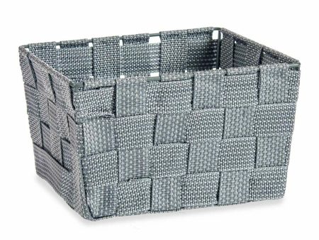 Basket Braiding Grey Cloth (15 x 10,5 x 20 cm) (24 Units) For Cheap