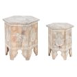 Set of 2 tables DKD Home Decor Natural 48 x 41,5 x 49 cm Online now