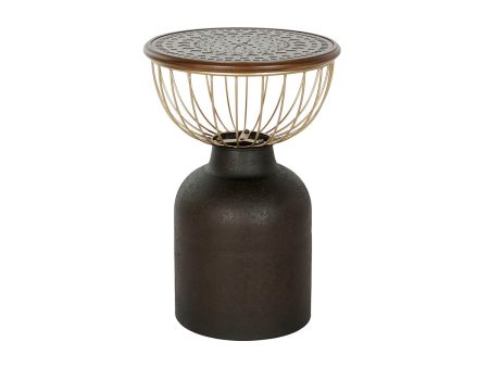 Side table DKD Home Decor 43,5 x 43,5 x 63,5 cm Fir Metal on Sale