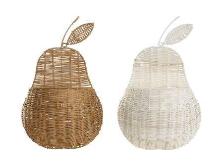 Basket DKD Home Decor Wall 55 x 33 x 14 cm Rattan (2 Units) Sale